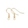 Ganchos para Oreja de Plata de Ley S925 Accesorios para Pendientes Color Dorado de 18K Conservación del Color Hechos a Mano Materiales para Pendientes DIY A21