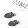 Estilo japonés oblea pequeña hebilla de cuero PU de doble cara anillo D oreja lateral Hebilla negra en forma de D hecha a mano DIY accesorios para cinturón de bolsa de equipaje accesorios