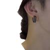 2023 Nuevo Estilo Moda de Alta Gama Lujo Ligero Cuadrado Doble Capa Rejilla Arete Elegante Retro Tachuelas para Mujer