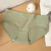 Ropa interior de algodón puro estilo macaron para mujer, transpirable, estilo para todo clima, entrepierna de algodón puro, alta elasticidad, cómodos calzones tipo triángulo de cintura media para mujer
