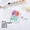 Juego de clips de papel de tres cuadrículas en color macarrón, clips de cola larga, clips redondos, juego de chinchetas, juego de suministros creativos de oficina transfronterizos
