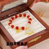 Pulsera con candado de seguridad marca Xiangyun Fu, cuentas 8#, Ruyi tricolor chino, imitación de jade, pulsera china, diseño de nicho, versátil