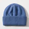 Gorro liso para hombre y mujer, Gorro de punto de doble capa de color sólido para otoño e invierno, Gorro pullover versátil y moderno, Gorro de baile callejero de comercio exterior, Moderno