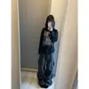 Camiseta de Manga Larga con Estampado de Dálmata de Personalidad Estilo Retro Americano para Mujer Otoño Holgada Adelgazante Versátil Camiseta Básica