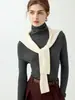 Suéter de malha gola alta sem costura 100% lã slim fit para mulheres, top de manga longa para usar por baixo no outono e inverno