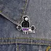 Craneo de Dibujo Animado Más Vendido Transfronterizo Postura de Levantamiento de Pesas Esqueleto Broche Creativo Insignia Decorativa de Mochila Personalizada de Moda