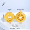 Conjunto de Joias Étnicas Banhado a Ouro de Xinjiang, Brincos Futaiankang Fivela da Paz, Brincos de Abóbora, Sensação Elegante e de Alto Padrão