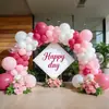 Arco de Guirnalda de Globos Rosa y Blanco 106 Piezas Set para Fiesta de Cumpleaños Boda Decoración Suministros Globos Decorativos