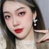 Pendientes de lazo rosa azul perla de moda para mujer Corea del Sur Pendientes de diseño súper hada pendientes de moda personalizados Nuevo