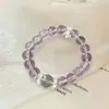 Pulsera Delicada de Amatista con Cuentas Nueva Pulsera de Cuentas Estilo Chino para Mujeres Estilo Chino Lujo Ligero Exquisita Pulsera de Cuentas de Alto Nivel Nicho para Mujeres
