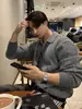Suéter de Punto Trenzado Casual Perezoso de Cuello Solapa Estilo Coreano Nuevo Asclo&Qiao, Suéter Versátil de Punto Trenzado de Botones Individuales de Lujo Ligero