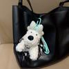 Celebridad de Internet Peluche West Highland Lazo Fragante Anillo para el Cabello de Perla Falda Cachorro Muñeca Llavero Lindo Colgante para Bolsos