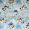Tecido de Brocado de Algodão Estampado Digital Yunting Chunyan Novo Estilo Chinês Vestido Qipao Top Hanfu Tecido para Artesanato DIY