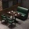 Conjunto de Mesa e Cadeiras Tendência para Quiosque de Milk Tea, Mesa e Cadeiras de Parede para Bar, Café, Restaurante Ocidental, Restaurante de Hot Pot