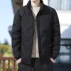 Chaqueta Ligera de Plumas para Hombre Otoño e Invierno Nueva Chaqueta de Plumas de Pato Blanco Chaqueta Casual Corta para Hombre Cuello Vertical