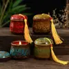 Vela de Aromaterapia en Taza de Cerámica con Tapa, Cera de Soja de Alta Gama Sin Humo para Interiores, Velas Hechas a Mano para el Hogar, Regalo