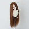 Peruca para Boneca BJD 346 Folha Luo Li Acessórios de Cabelo para Vestir Boneca Franja Longa Cabelo Longo Liso Múltiplas Cores Disponíveis
