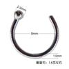 Anel de Nariz Meishier com Cabeça de Bola de Aço Inoxidável Clavo para Osso da Orelha com Cabeça Plana Anel Pequeno em Forma de C Joia para Piercing Corporal Estilo Básico