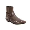 Comercio exterior Botas romanas hebilla de cinturón zapatos retro nuevos botines cortos patrón de ala 38 banda elástica zapatos de hombre tallados 48 primavera y otoño algodón