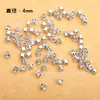 Diamantes de cristal redondos grandes al por mayor de 4-10 mm con garras de vidrio blanco, diamantes de cristal redondos, accesorios DIY para ropa, costura a mano, zapatos y bolsos, joyería