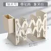 Soporte retráctil para libros Estantería grande con portalápices Estudiantes de secundaria Estante de almacenamiento de libros para escritorio Soporte para libros con panel plegable fijo