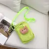 Bolsa para botella de agua con diseño de oso lindo estilo japonés, nuevo diseño ligero y minimalista, perfecta para que los estudiantes la lleven a clase, versátil bolsa cruzada, también adecuada como bolsa para teléfono