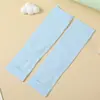 Manga protectora solar de seda de hielo para niños, verano, exterior, protección UV, hipoalergénica, repelente de mosquitos, manga de hielo, transpirable, color liso, manga para brazo ligera