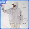 Roupa original de fio leve e respirável para uso externo com proteção solar para mulheres, proteção solar de verão UPF50+, jaqueta de proteção solar personalizada para homens