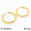 Brincos Redondos Banhados a Ouro 18K Transfronteiriços Design Nicho Versátil Aço Inoxidável 304 Brincos de Argola para Homens e Mulheres