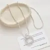 Nl139-Collar con Diseño de Anillo Geométrico Cadena para Clavícula en Capas Estilo Ins Nicho de Moda Tendencia Moda Transfronteriza para Mujeres