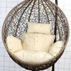 Cojín para silla de mimbre de cesta colgante, columpio nido de pájaro individual lavable, cojín para silla colgante, cojín para silla de mimbre, cojín para planta colgante de mimbre, engrosado
