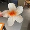 Pinza para el Cabello de Flor de Plumeria para Mujer, Pinza de Tiburón Floral, Accesorio Estilo Vacaciones en la Playa, Pasador, Adorno para el Cabello, Pinza para el Cabello