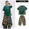 Conjunto moderno de manga curta para dança de rua infantil, fantasia de performance de breakdance para meninos, conjunto de performance de dança jazz para meninas