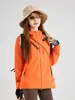 Chaqueta impermeable con costuras selladas, forro de polar para abrigar, hebilla magnética, abrigo de montaña con capucha, chaqueta cortavientos unisex