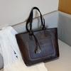 2023 novo estilo borla bolsa de ombro portátil cor sólida bolsa de tecido retrô feminina comutante retrô big bag