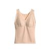 Colete Simples Feminino de Seda Haosangyuan Outono e Inverno Quente com Bojo Integrado Camada Base 4564