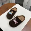 Moda Femenina Lindos Dibujos Animados Peluche Cabeza de Pan Birken Medias Zapatillas Deslizables Uso Exterior 2026 Primavera/Otoño Nuevas Zapatillas de Pareja