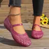 Zapatos Planos Retro Huecos de Nicho para Mujer 2026 Nuevo Modelo de Verano Venta Directa de Fábrica Cómodos Versátiles Planos de Boca Baja para Mujer