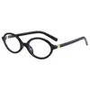Marco de Gafas Ovalado Estilo Mismo que Zhang Yuanying Gafas de Nerd Marco Pequeño para Mujer Ojo de Gato Vintage Espejo Plano Anti-luz Azul