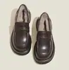 Mocasines Personalizados para Mujer Estilo Otoño Nuevo con Aumento Oculto de Altura, Zapatos Mary Jane de Suela Suave Estilo Británico, Zapatos Versátiles para Mujer