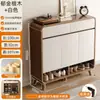 Mueble Zapatero de Madera Maciza Divisor Entrada del Hogar Entrada Integrada Gabinete Divisor Sala de Estar Interior Nuevo 2025 Almacenamiento para el Hogar Almacenamiento