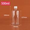 Botella de plástico transparente PET de 100 ml para espesante promocional, botella de poliéster, botella de boca pequeña para líquidos con escala, tapa antirrobo, a prueba de fugas