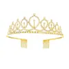 Diadema Corona Reina de Cumpleaños Transfronteriza Corona de Reina de Cumpleaños Diadema de Pedrería Decoración para el Cabello de Fiesta