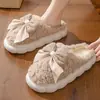 Pantuflas de Algodón para Mujer 2026 para Uso Interior en Invierno, Suela Gruesa, Forro de Felpa, Silenciosas, Suela Suave, Superficie Suave, Cómodas Pantuflas de Algodón