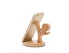 Rack de telefone móvel de madeira maciça Desktop Creative Mobile Phone Stand de madeira suporte preguiçoso animal suporte de telefone móvel