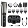 Cortapelos Eléctrico Multifuncional Cinco en Uno, Recortadora de Cabello Digital Impermeable, Set de Aseo para Hombres, Cortapelos de Aseo Digital Impermeable