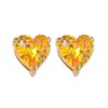 Traje de Zircón Amor Esmeralda Europeo y Americano Transfronterizo para Mujer Traje de Pulsera de Anillo en Forma de Corazón Transfronterizo Cadena para Clavícula