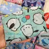 Sacola de compras de desenho animado 210D poliéster grande dois em um dobrável portátil