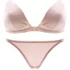Sutiã de Renda Triangular Estilo Francês para Mulheres com Seios Pequenos Push-up Verão Fino Sexy Costas Bonitas Fecho Frontal Alça Fina Sutiã conjunto