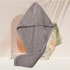 Touca de banho por atacado Coral Fleece Dry Hair Cap Soft Thickened Household Absorbent Household Triangle Cap Absorbent Towel Customization